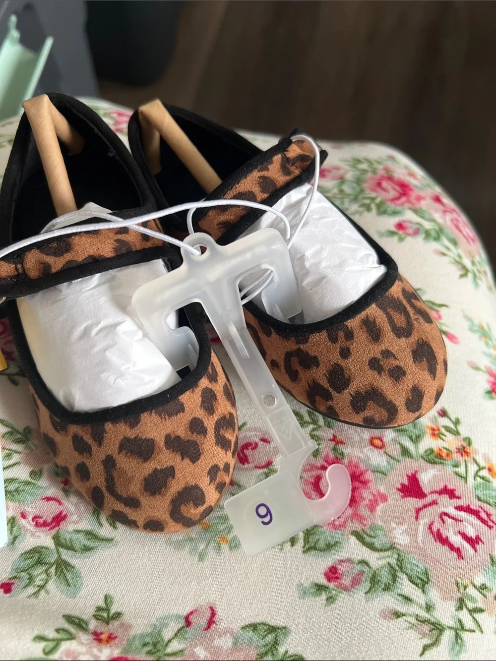 Cat & Jack Leopard Print Mary Jane Shoes in Brown and Black
